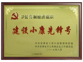 非公有制經(jīng)濟(jì)組織建設(shè)小康先鋒號