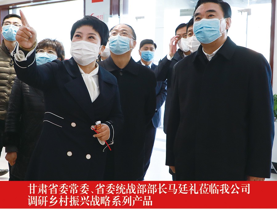 甘肅省委常委、省委統(tǒng)戰(zhàn)部部長馬延禮蒞臨我公司調(diào)研鄉(xiāng)村振興戰(zhàn)略系列產(chǎn)品